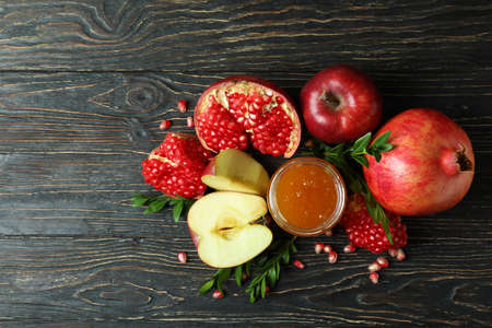 Concept of Jewish New Year Rosh Hashanahの写真素材