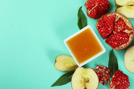 Concept of Jewish New Year Rosh Hashanahの写真素材