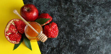 Concept of Jewish New Year Rosh Hashanahの写真素材