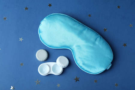 Concept of contact lenses for eyes, health care