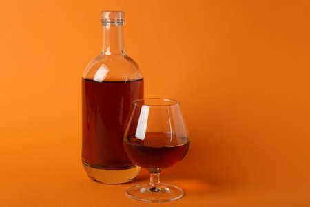 Concept of hard alcoholic drinks with cognacの写真素材