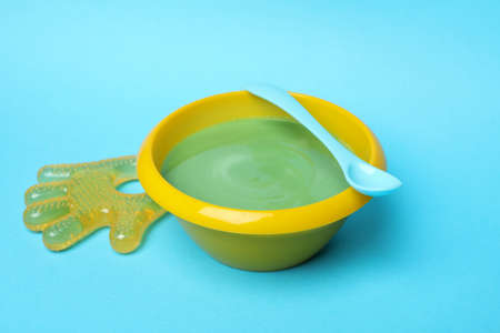 Concept of tasty baby food or nutritionの写真素材