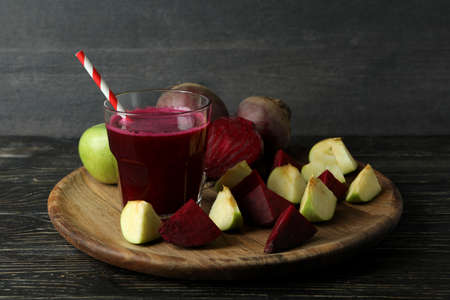 Concept of healthy drink with beetroot smoothieの写真素材