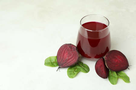 Concept of healthy drink with beetroot smoothie