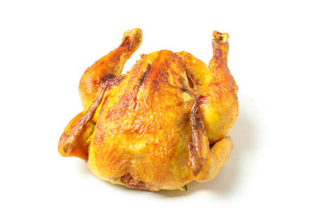 Thanksgiving Day roast turkey isolated on white backgroundの写真素材