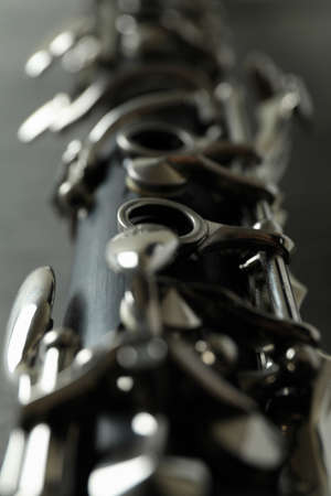 Clarinet musical instrument, close up and selective focusの写真素材
