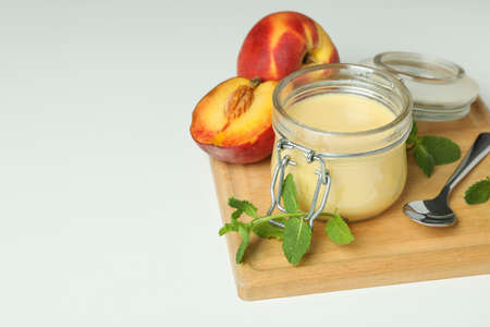 Ripe red gooseberry isolated on white backgroundの写真素材