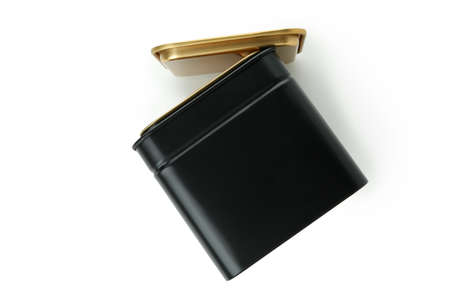 Empty coffee box isolated on white backgroundの写真素材