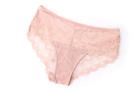 Beautiful female panties isolated on white background