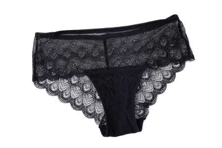 Beautiful female panties isolated on white background