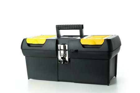 Tool box isolated on white background, close upの写真素材