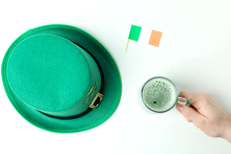 Concept of St.Patrick's Day on white background