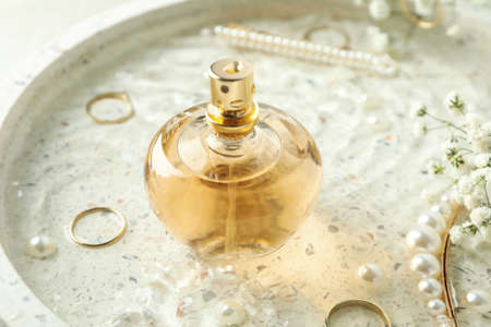 Concept of female perfume, close up and selective focusの写真素材
