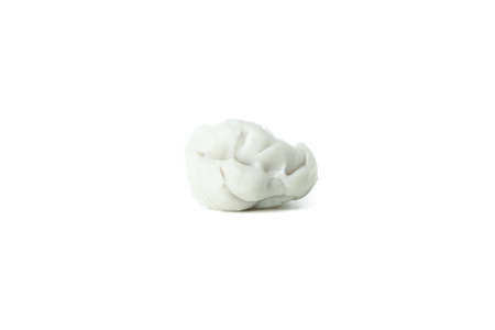 Chewed chewing gum isolated on white background