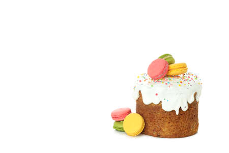 Concept of Easter food isolated on white backgroundの写真素材