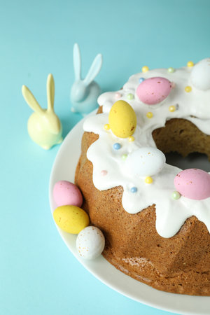 Concept of tasty Easter food, close up