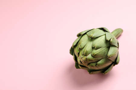 Concept of healthy food with artichoke, space for textの写真素材