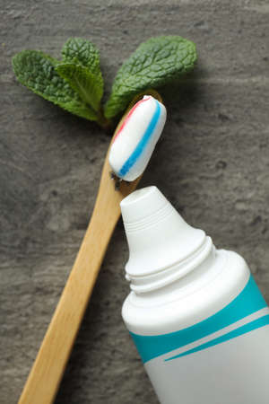 Concept of tooth or oral care, close up