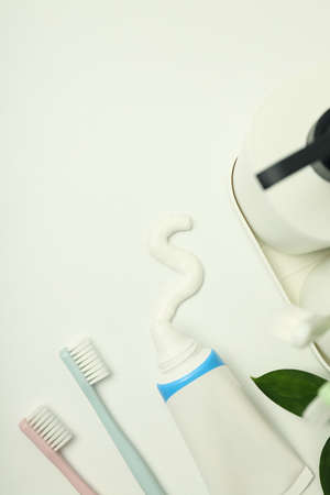 Concept of tooth or oral care, space for textの写真素材