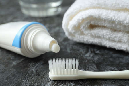 Concept of tooth or oral care, close up