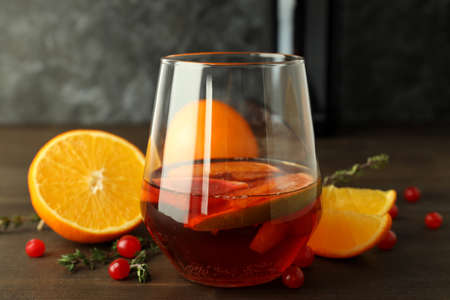 Concept of drink with Sangria, close upの写真素材