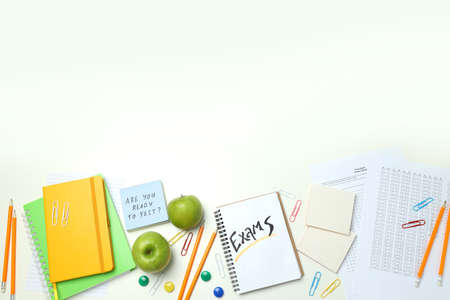 Concept of exams and tests, space for textの写真素材