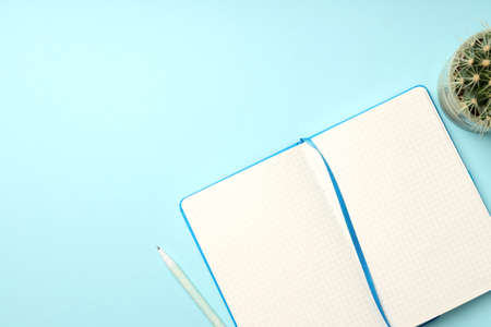 Concept of accessories for office or study, space for text