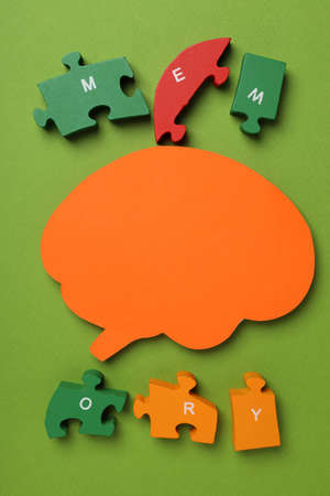 Concept of problems with memory, amnesia, space for text