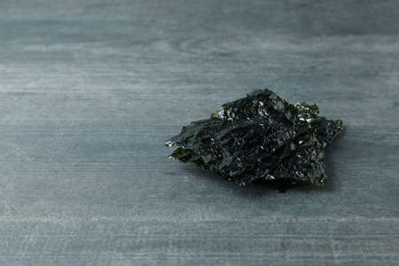 Concept of Japanese food, seaweed nori, space for textの写真素材
