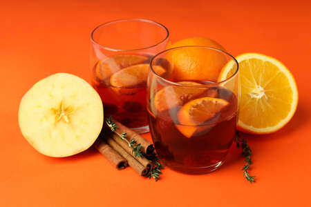Concept of drink with Sangria, close upの写真素材