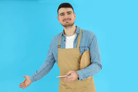 Concept of job with young man waiter