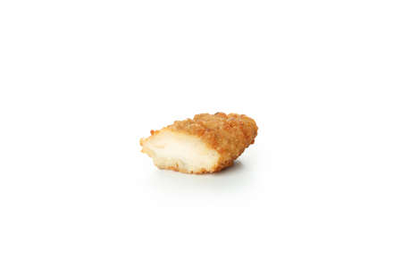 Half chicken strip isolated on white backgroundの写真素材