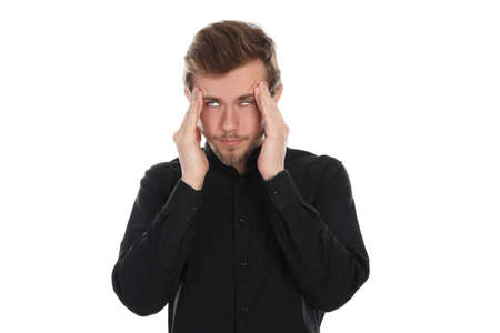 Concept of people, young man isolated on white background