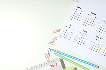 Concept of event planning and work planning, space for text