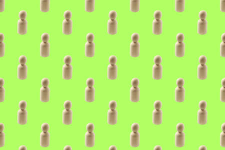 Business roles concept, wallpaper with many figurinesの写真素材