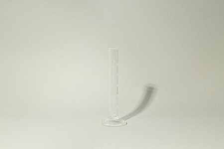 Concept of laboratory accessories, tube on light backgroundの写真素材