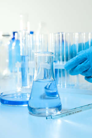 Concept of science with different test tubes