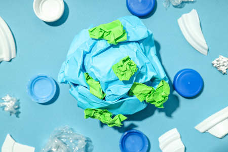 Concept of Save the world and Recyclingの写真素材