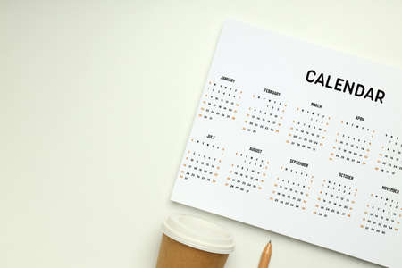 Concept of event planning and work planning, space for text
