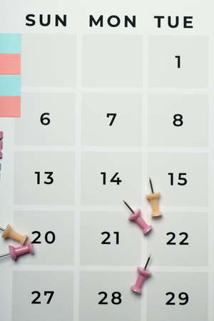 Concept of event planning and work planning, close upの写真素材