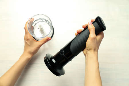 Concept of cooking food with blender, cooking accessoriesの写真素材