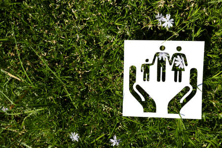 Concept of family and protection family, family rightsの写真素材