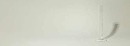 Concept of laboratory accessories, tube on light backgroundの写真素材