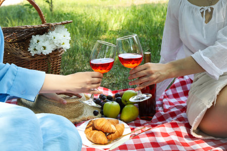 Concept of beautiful outdoor relax in summer time, picnicの写真素材