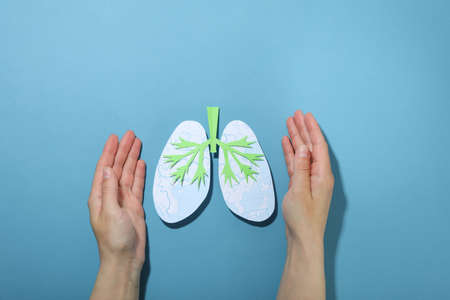 Concept of World lung day, lung problems and treatment