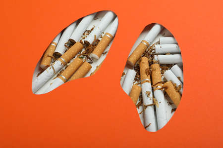 Concept of World lung day, lung problems and treatment