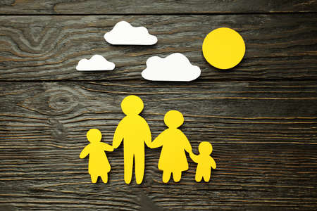 Concept of family, protection of family, family rights, family healthの写真素材