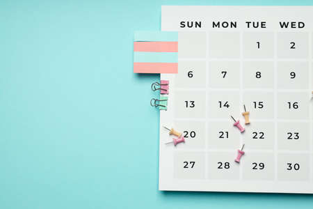 Concept of event planning and work planning, space for text