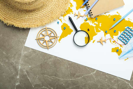 Concept of travel and adventure, traveler lifestyleの写真素材