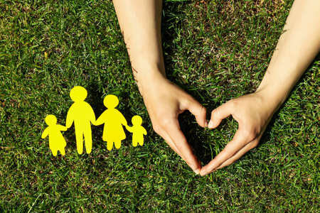 Concept of family, protection of family, family rights, family healthの写真素材